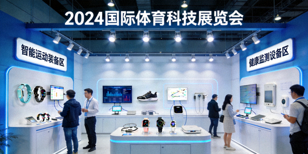 体育科技展览会现场 - 展示最新的智能运动装备和健康监测设备