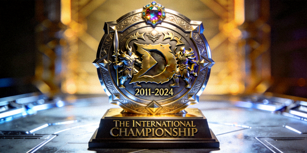 DOTA2国际邀请赛冠军神盾 - 电竞史上最高荣誉奖杯特写