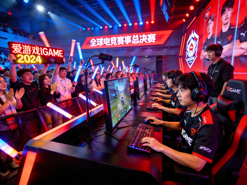 爱游戏IGAME 2024年度全球电竞赛事总决赛现场盛况 - 选手激烈角逐与观众热情欢呼的壮观场面