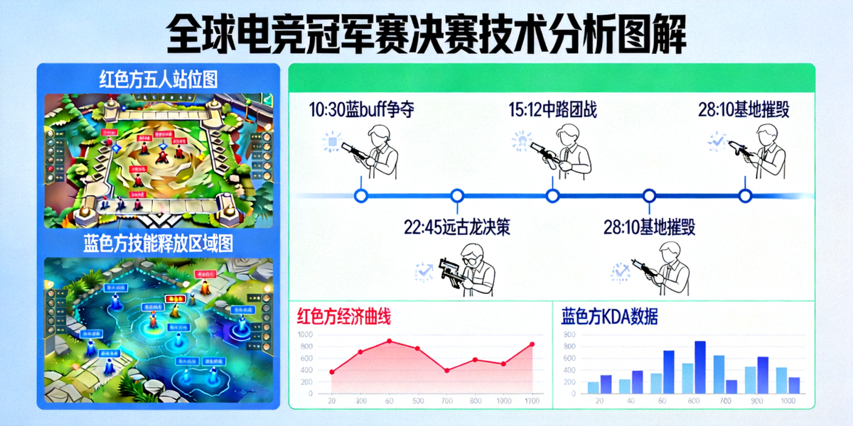 全球电竞冠军赛决赛技术分析图解 - 展示战队战术布局与关键操作时间线