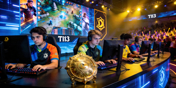 DOTA2国际邀请赛TI13比赛现场 - 选手们专注操作争夺不朽盾
