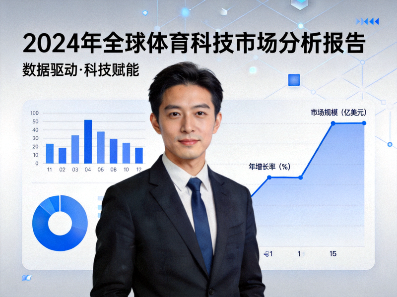2024年全球体育科技市场分析报告封面 - 数据图表与增长曲线可视化展示