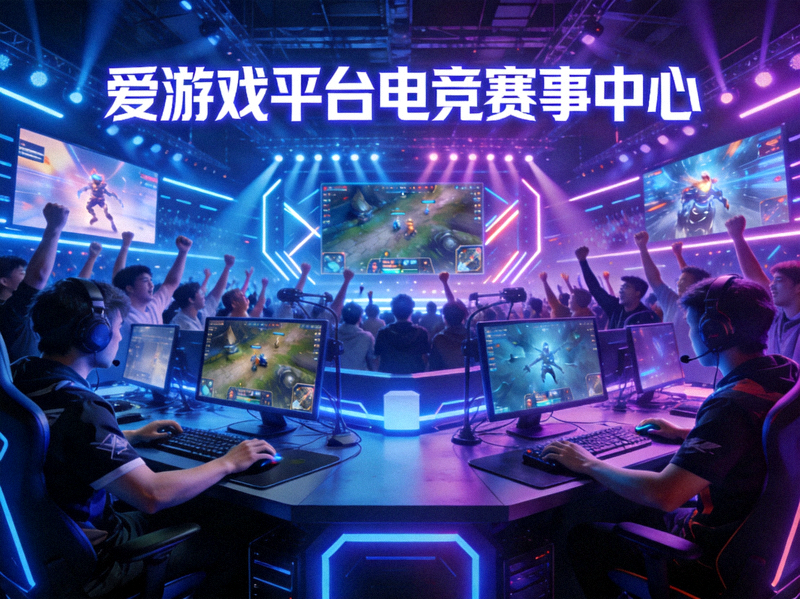 爱游戏平台电竞赛事中心主视觉图 - 展示激烈电竞比赛现场与选手竞技画面
