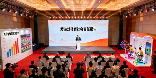 爱游戏体育社会责任报告发布会现场 - 展示企业在青少年体育教育方面的投入